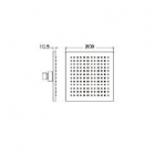 Chuveiro de teto ABS quadrado 200 - Image 2