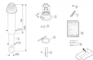 Kit Saida Vertical p/a caldeira condensação 60/100 BOSCH - Image 2