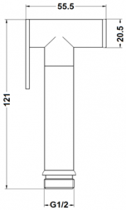 Chuveiro Higiénico P/a Kit JACTO Latão crom - Image 2