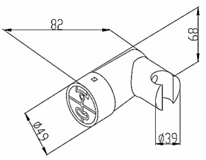 Suporte Chuveiro ABS cromado - Image 2