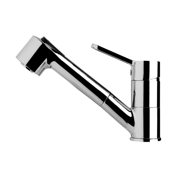 Monocomando de lava loiça, bica giratória, chuveiro extraível 2 jatos - Bruma Ginger 107 050 4CR