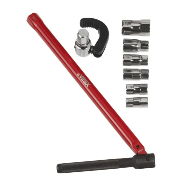 Chave para porcas de torneiras + 6 ponteiras + garra VIRAX 261470