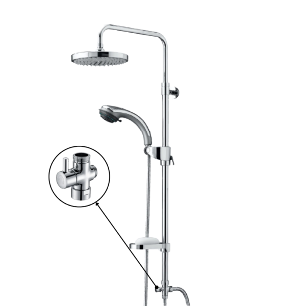 Coluna de Duche Latão Crom. PRATIK (s/misturadora)