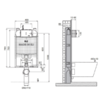 Estrutura de Sanita Suspensa c/ Autoclismo Interior OLI74 Plus Mecânico Simflex - CR11000885063 - Image 2