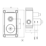 Sistema embutido de duche com chuveiro de parede Ø230 mm em ABS e kit de chuveiro mão Emotion - Bruma Lusitano 107 760 6CR - Image 6