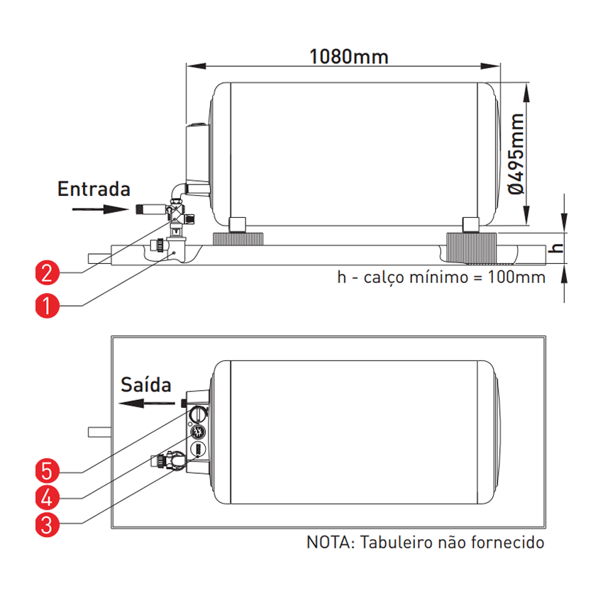 Termoacumulador 100L Videira Cobre – MULTI-F - 2000W x 230V Termoacumulador 100L Videira Cobre – MULTI-F - 2000W x 230V