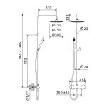 Sistema de Duche Termostático BRUMA ELO, chuveiro ABS D230 - Image 2