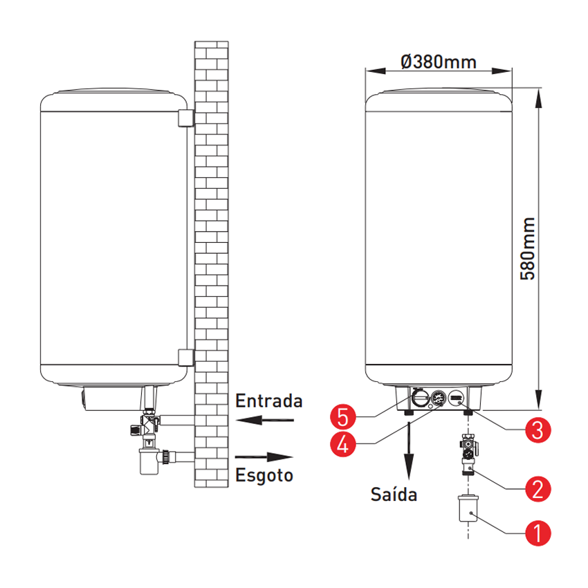 Termoacumulador 30L Videira Cobre – MULTI-F - 1000W x 230V Termoacumulador 30L Videira Cobre – MULTI-F - 1000W x 230V