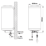 Termoacumulador 50L Videira Cobre – MULTI-F - Image 2
