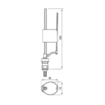 Torneira Boia OLI UNI BOTTOM 3/8" - CF04000563584 - Image 2