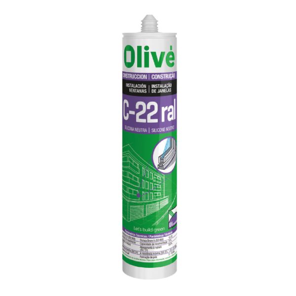 Silicone Neutro OLIVÉ Profissional C-22 Cinza 300ml