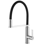 Monocomando de lava loiça, bica giratória em gel, chuveiro extensível - Bruma Mentha 122 002 7CR