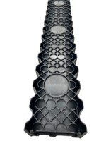 Canelete com grelha PP Preto 130x1000x80mm A-15 - Image 3