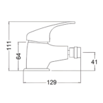 Monocomando Bidé ZEUS cromado - Image 2