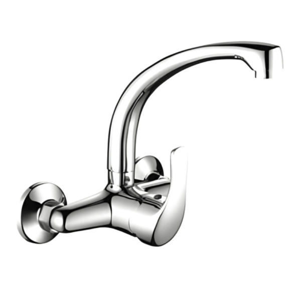 Monocomando lava loiça ZEUS parede bica superior cromado