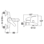 Monocomando Banheira ZEUS cromado - Image 2