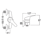 Monocomando Duche ZEUS cromado - Image 2