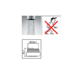 Perlator de monocomando anti-roubo M24 macho (3,8L) - Image 2