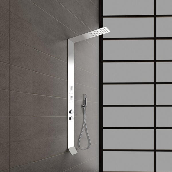Coluna de Duche RUBICER Inox Escovado de encastre