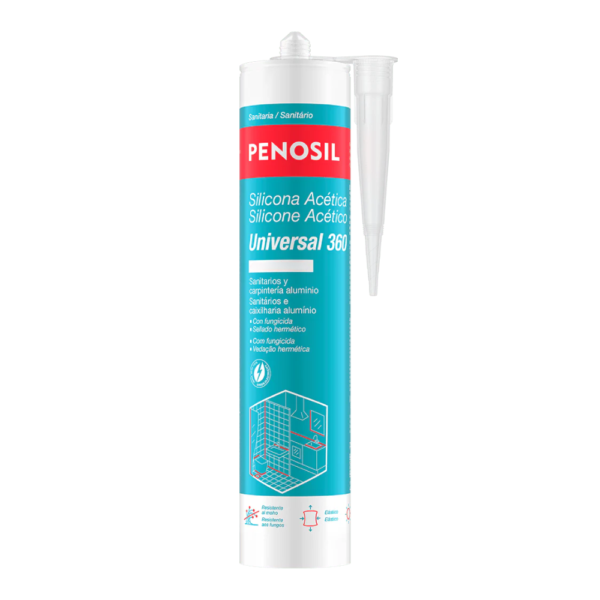 Silicone Acético PENOSIL UNIVERSAL 360 Branco 280ml (Pack 24uni)