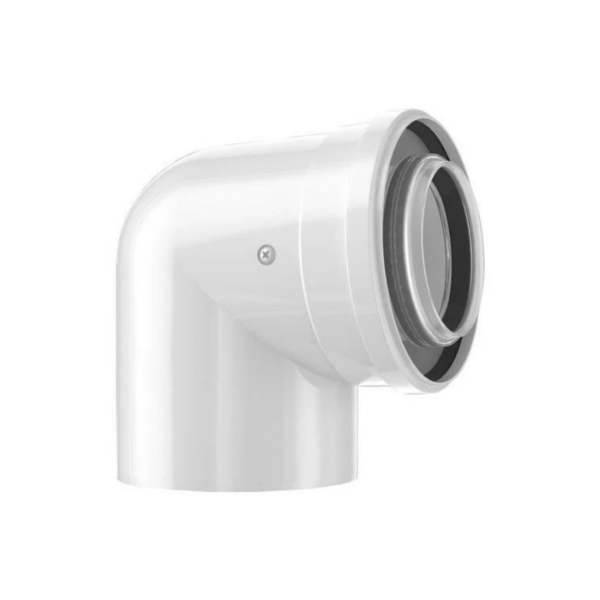 Curva adpatador 60/100 BOSCH com tomas de analise