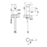 Monocomando de lavatório com válvula clic-clac 1 1/4” - Bruma Lusitano 107 000 1CR - Image 4