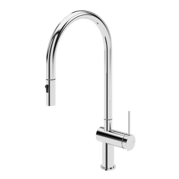Monocomando de lava loiça, bica giratória, chuveiro extraível 2 jatos - Bruma Ginger 122 700 2CR