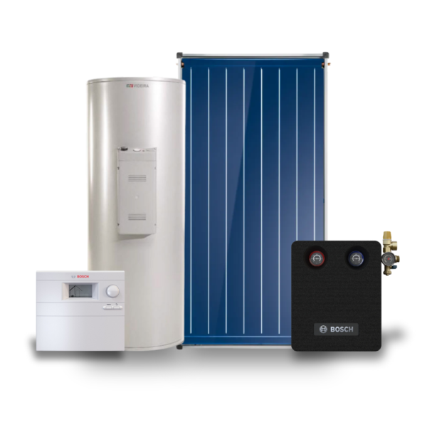 Kit Solar Forçado 200L para Telhado Plano (1 Serpentina)