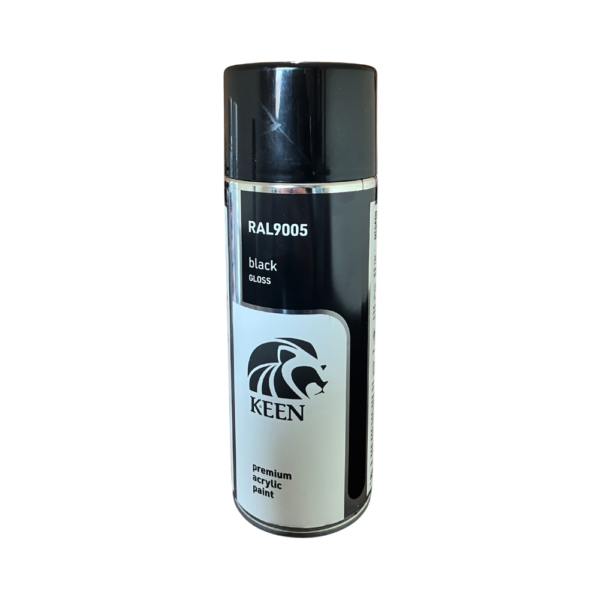Tinta SPRAY KEEN RAL9005B PRETO BRILHO