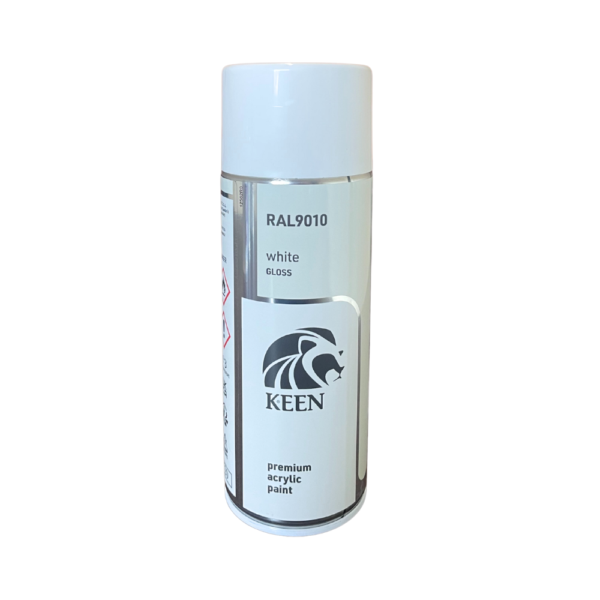 Tinta SPRAY KEEN RAL9010B BRANCO BRILHO