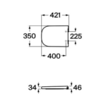 Tampa de Sanita Termoduro ROCA THE GAP SQUARE Compacta (A80173000B) - Image 2