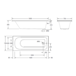 Banheira 160x75 Valadares Baltic (51624000) - Image 2