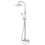Sistema de banheira com braço ajustável, chuveiro de Ø230 mm em ABS e rampa de duche - Bruma Lusitano 107 260 6CR