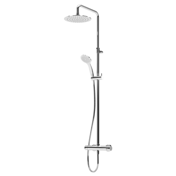 Sistema de duche com braço ajustável, chuveiro fixo UltraThin com Ø250 mm em inox - Bruma Lusitano 107 282 1CR