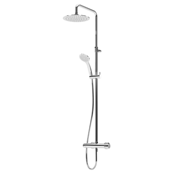 Sistema de duche com braço ajustável, chuveiro fixo UltraThin com Ø300 mm em inox - Bruma Lusitano 107 283 1CR