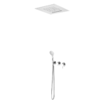 Sistema embutido de duche com chuveiro de tecto (Chuva/Cascata) e chuveiro mão - Bruma Lusitano 107 426 1CR