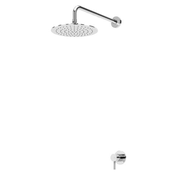 Sistema embutido de duche com chuveiro de parede Ø230 mm, em ABS - Bruma Lusitano 107 760 1CR
