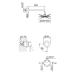 Sistema embutido de duche com chuveiro de parede Ø230 mm, em ABS - Bruma Lusitano 107 760 1CR - Image 2
