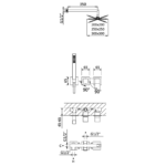 Sistema embutido de duche com chuveiro de parede 200x200 mm em ABS e kit de chuveiro mão Quadra - Bruma Linea 182 571 2CR - Image 2