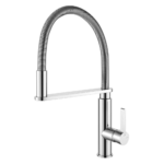 Monocomando de lava loiça, bica giratória com mola e chuveiro extensível - Bruma Mentha 122 002 6CR