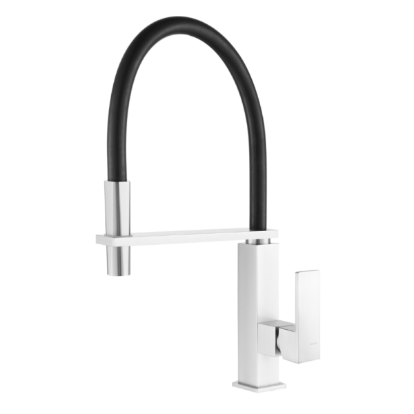 Monocomando de lava loiça, bica giratória em gel, chuveiro extensível - Bruma Mentha 122 003 0CR