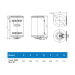 Termoacumulador 30L BOSCH Tronic 2000T Slim - Image 2