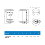Termoacumulador 80L BOSCH Tronic 2000T Slim - Image 2