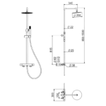 Sistema de Duche EQ+ Nantes Preto Mate - Image 2