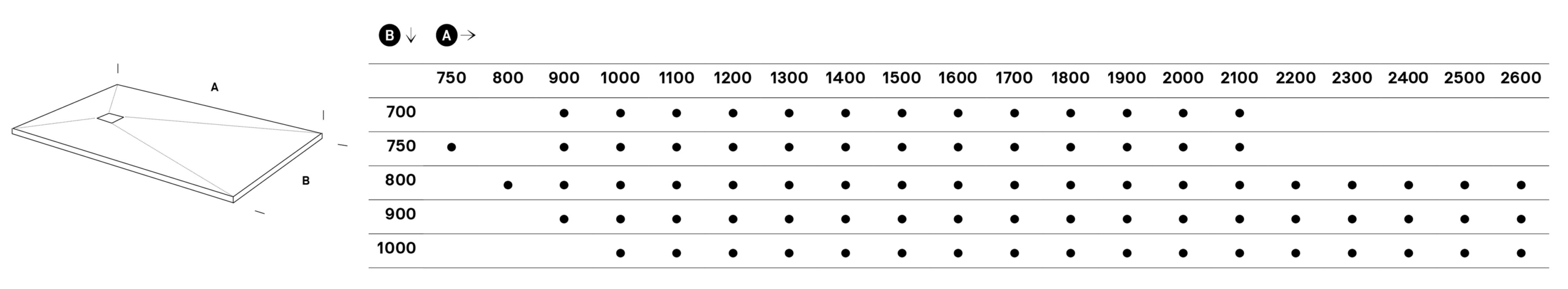 Base de Duche ASD Planstone Ardósia Base de Duche ASD Planstone Ardósia