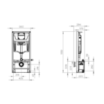 Estrutura com Autoclismo Grohe e Triturador SFA Saniwall Pro Up - WALLPROUPSTDAC - Image 5