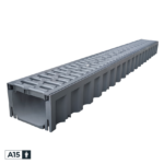 Canal com Grelha PP Cinza Escuro A15 - 130x1000x80 mm