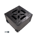 Cubo Multifunções p/ Canal com Grelha PP Preto A15 - 126x126x77 mm