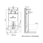 Conjunto de Sanita Suspensa Valadares Nautilus com Autoclismo Interior OLI74 Sanitarblock e Comando Slim Cromado - Image 6