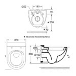 Conjunto de Sanita Suspensa Valadares Nautilus com Autoclismo Interior OLI74 Sanitarblock e Comando Slim Preto Mate - Image 4